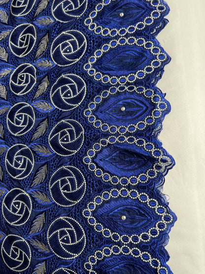 Royal Blue Voile Lace