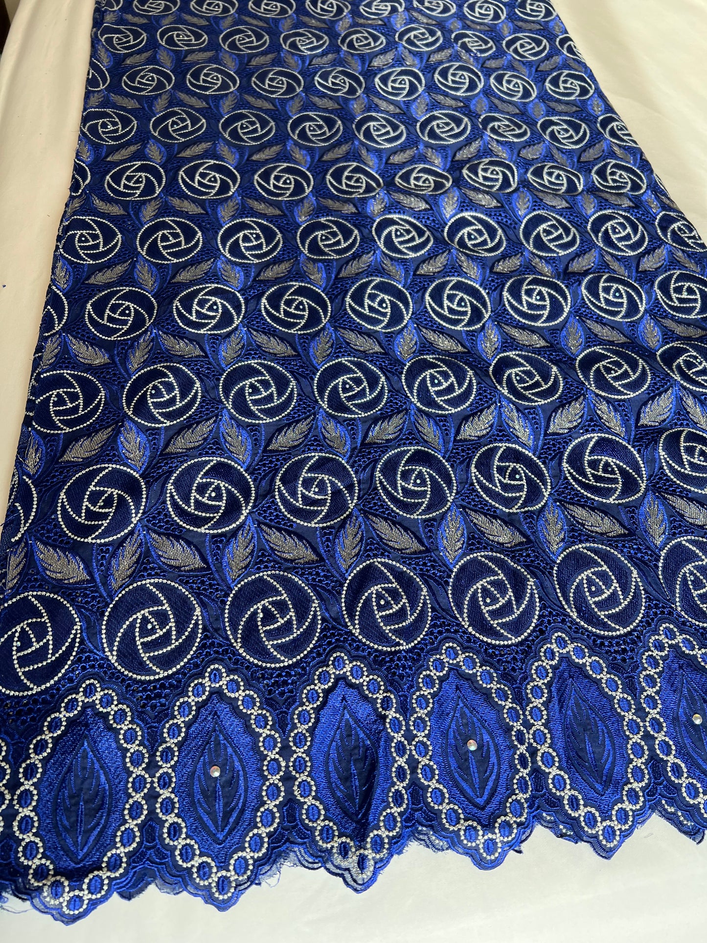 Royal Blue Voile Lace